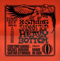 Ernie Ball 2624 Heavy Bottom 8-string 9-80 - Struny do 8-strunowej gitary elektrycznej