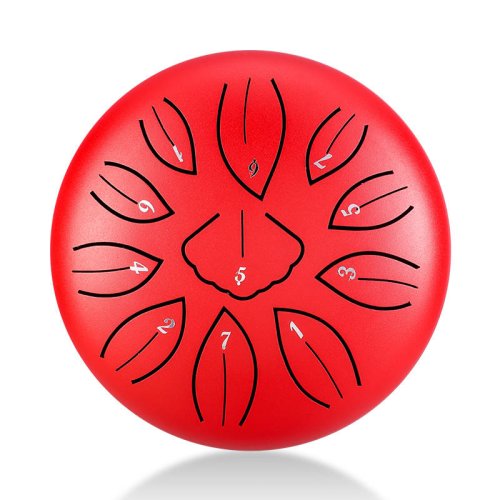 Hluru TWG11-6-Red - Tongue Drum Ginkgo biloba 6" 11 tónů