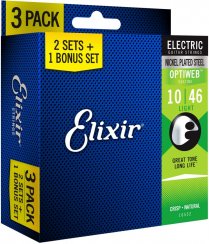 Elixir 16552 Optiweb 10-46 - 3 sady strún pre elektrickú gitaru
