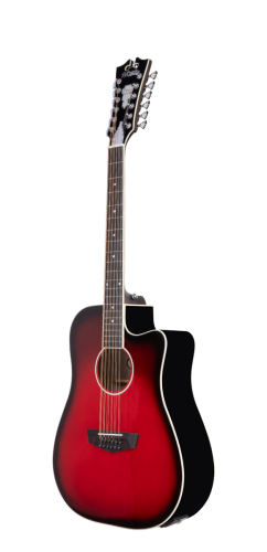 D'angelico Premier Bowery 12 LS Cherry Burst - gitara elektroakustyczna 12-strunowa