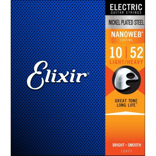 Elixir 12077 Nanoweb 10-52 - Struny do gitary elektrycznej