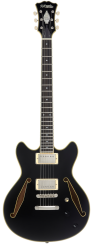 D'Angelico Excel Mini DC Tour Solid Black - elektrická kytara