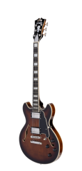 D'Angelico Premier Mini DC Brown Burst elektrická kytara