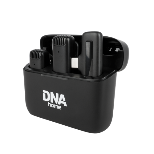DNA ICM1 - Sada na nahrávání zvuku na smartphone, 2 bezdrátové klopové mikrofony, přijímač USB-C, adaptér Lightning DNA ICM1 - Sada na nahrávání zvuku na smartphone, 2 bezdrátové klopové mikrofony, přijímač USB-C, adaptér Lightning