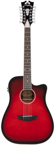 D'angelico Premier Bowery 12 LS Cherry Burst - gitara elektroakustyczna 12-strunowa