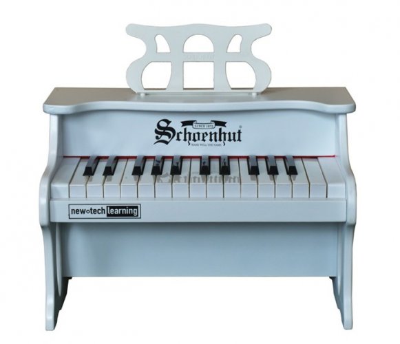 Schoenhut Table Top Piano - Digitální piano pro děti, bílé