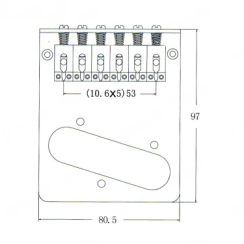 Kera Audio M-TE-0670 - Kobylka pro elektrickou kytaru
