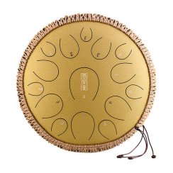 Hluru TY15-14-Zlatá - Round tongue drum 14" 15 tónov