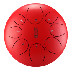 Round tongue drum 12" 8 ton Hluru TY8-12-Red