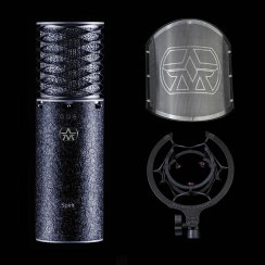 Aston Microphones Spirit Black Bundle - Kondenzátorový mikrofón s pop filtrom a odpruženým držiakom