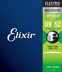 Elixir 19007 Nanoweb 9-52 -  Struny do gitary elektrycznej 7-STR