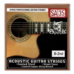 Struny pojedyncze do gitary akustycznej SPOCK 0.15/B-2nd/SA35