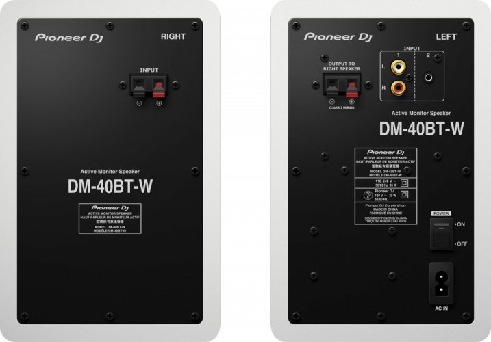 Pioneer DJ DM-40BT - aktívne reproduktory (biele)