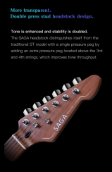 Gitara elektryczna SAGA SMF1314H WH (HSS)