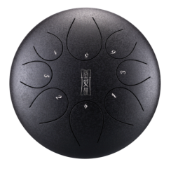 Round tongue drum 12" 8 ton Hluru TY8-12-Charcoal