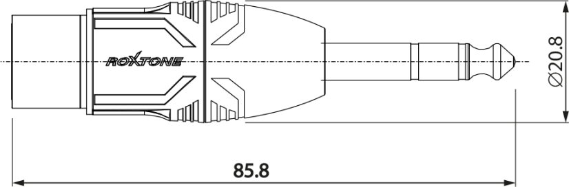 Roxtone RA3XFJM - redukcia XLR na Jack 6,3mm