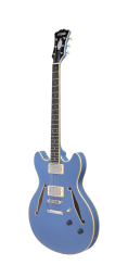 D'Angelico Excel DC Tour Solid Slate Blue - elektrická kytara