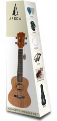 Arrow MH10 Mahogany Concert Ukulele *SET* - koncertní ukulele se sadou příslušenství
