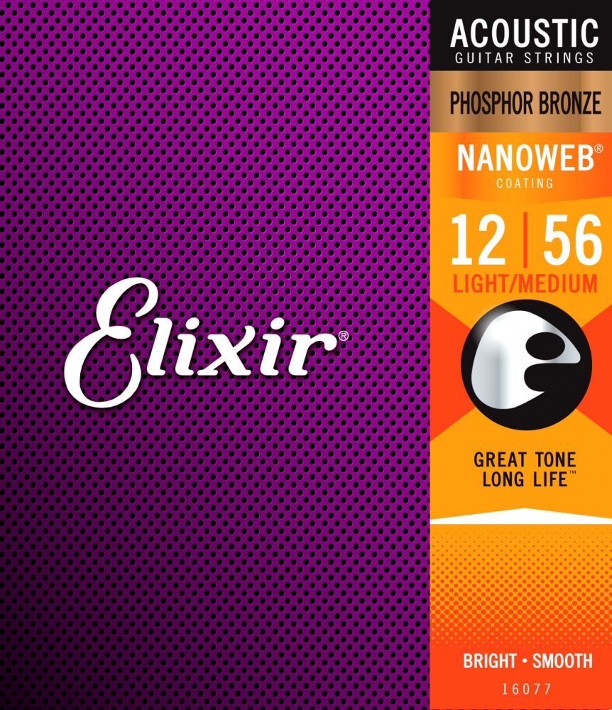 Elixir 16077 NanoWeb Phosphor Bronze 12-56