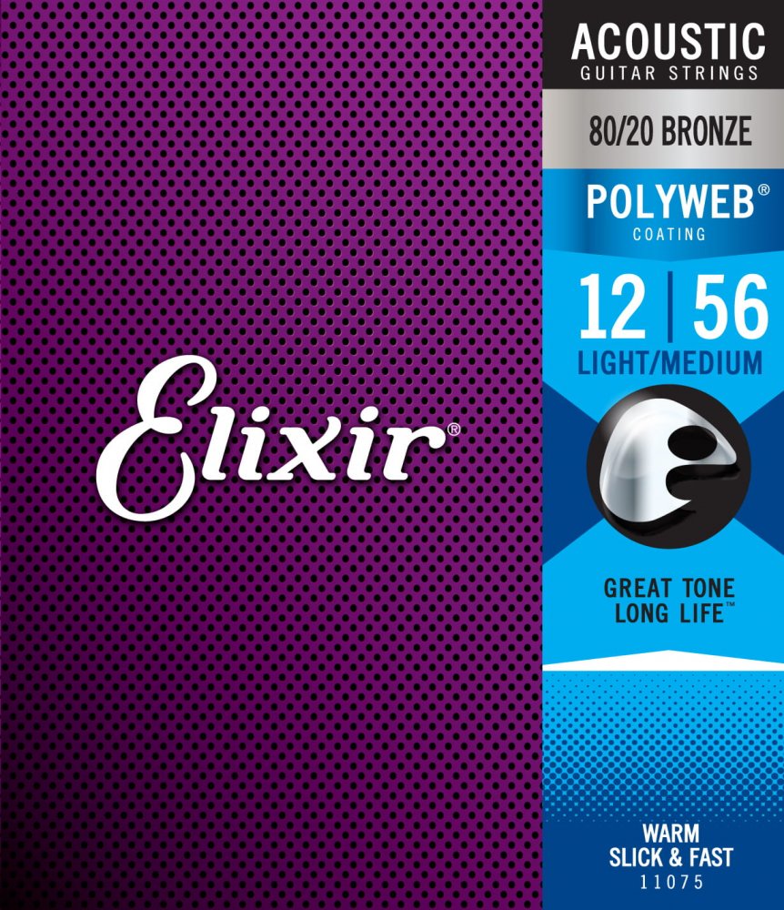 Elixir 11075 Polyweb 80/20 Bronze 12-56