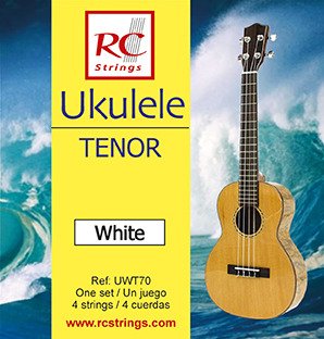 Royal Classics UWT70 Ukulele Tenor set. White